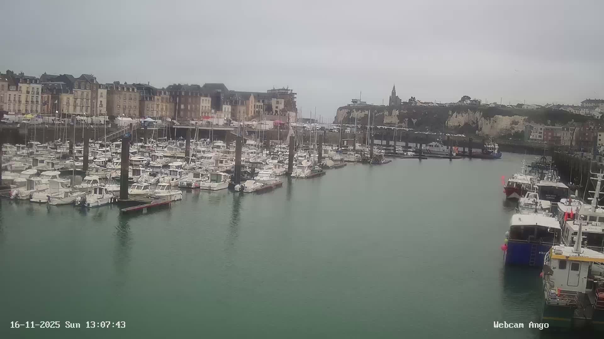 Dieppe, Port de Plaisance Marine Live Cam - Dieppe, Seine-Maritime, Normandie, France