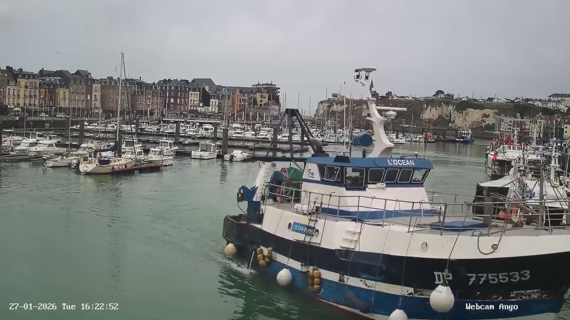 Dieppe, Port de Plaisance Marine Live Cam - Dieppe, Seine-Maritime, Normandie, France