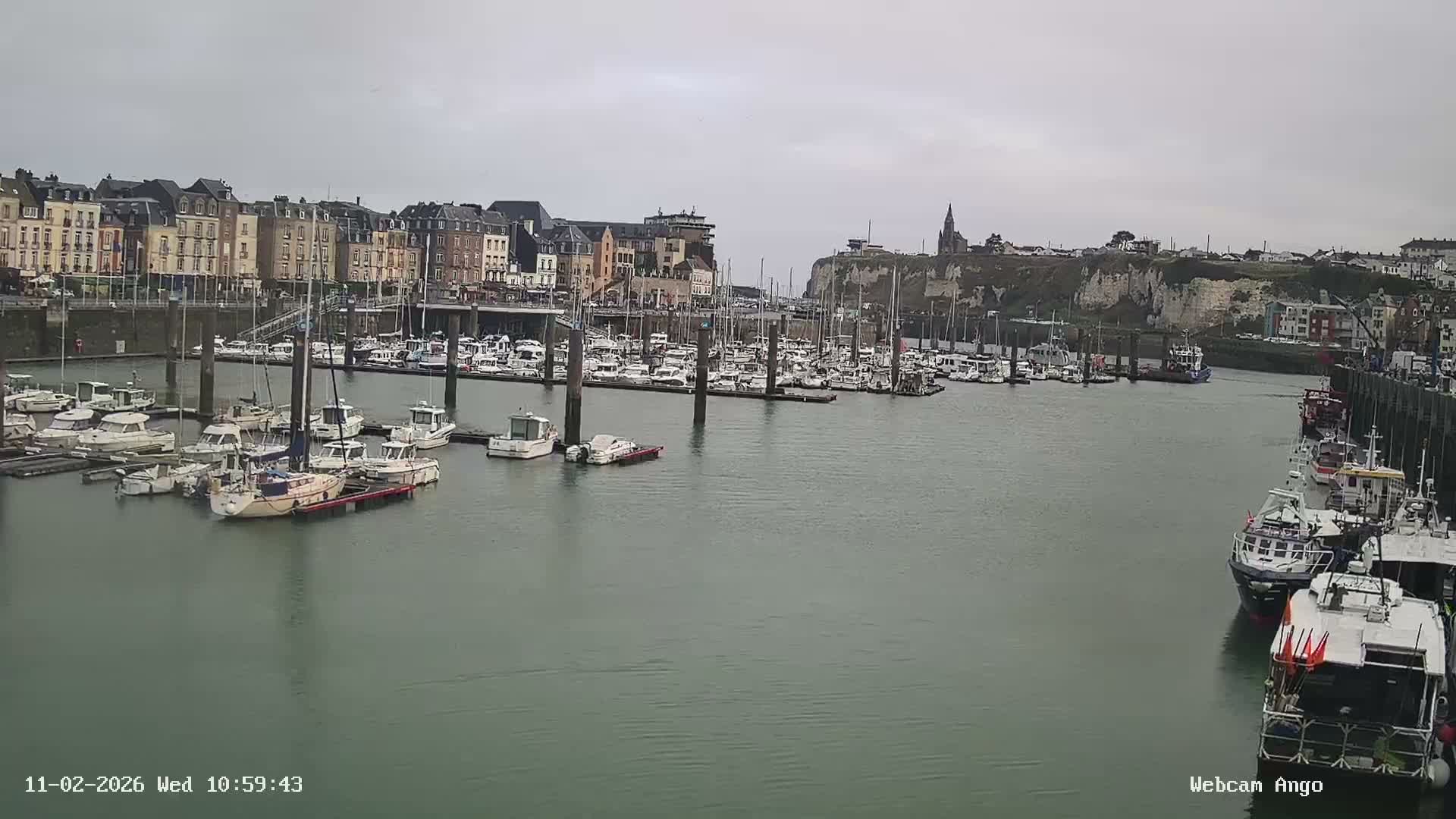 Dieppe, Port de Plaisance Marine Live Cam - Dieppe, Seine-Maritime, Normandie, France