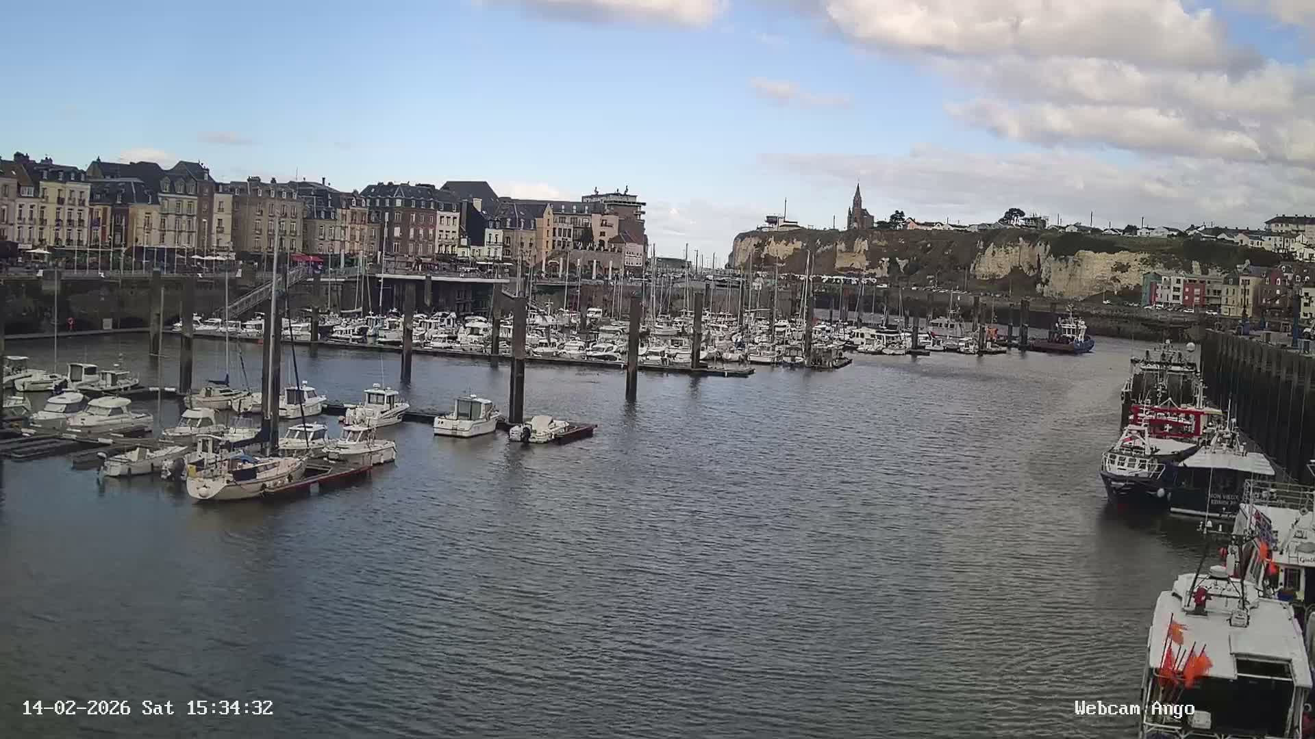 Dieppe, Port de Plaisance Marine Live Cam - Dieppe, Seine-Maritime, Normandie, France