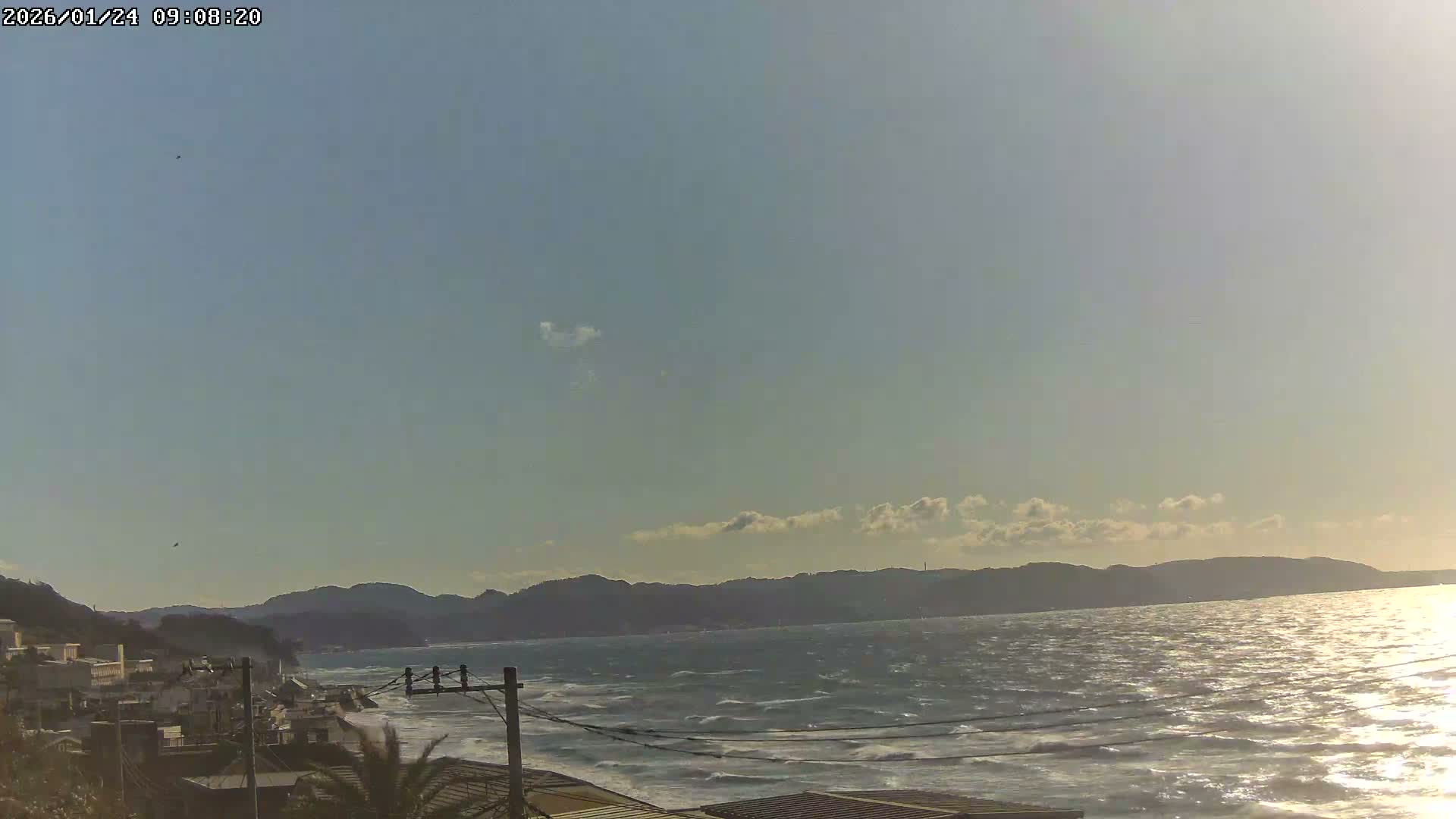 Kanagawa, Kamakura, Shichirigahama Neighborhood  towards Southeast View ( 神奈川・鎌倉・七里ヶ浜地区 南東方面 ) Live Cam -2 Chome, Shichirigahama, Kamakura, Kanagawa, Kanto, Honshu, Japan 