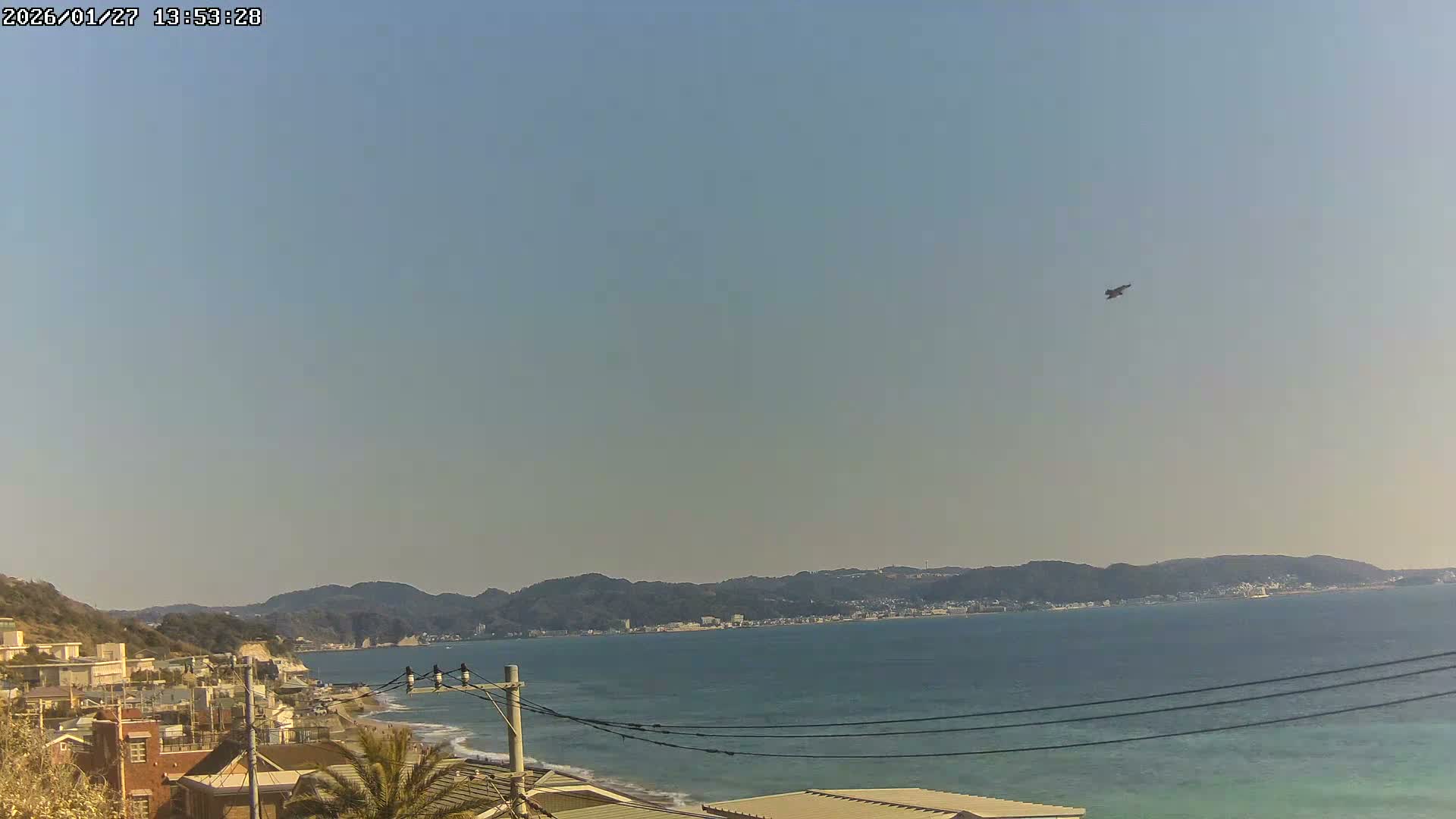 Kanagawa, Kamakura, Shichirigahama Neighborhood  towards Southeast View ( 神奈川・鎌倉・七里ヶ浜地区 南東方面 ) Live Cam -2 Chome, Shichirigahama, Kamakura, Kanagawa, Kanto, Honshu, Japan 