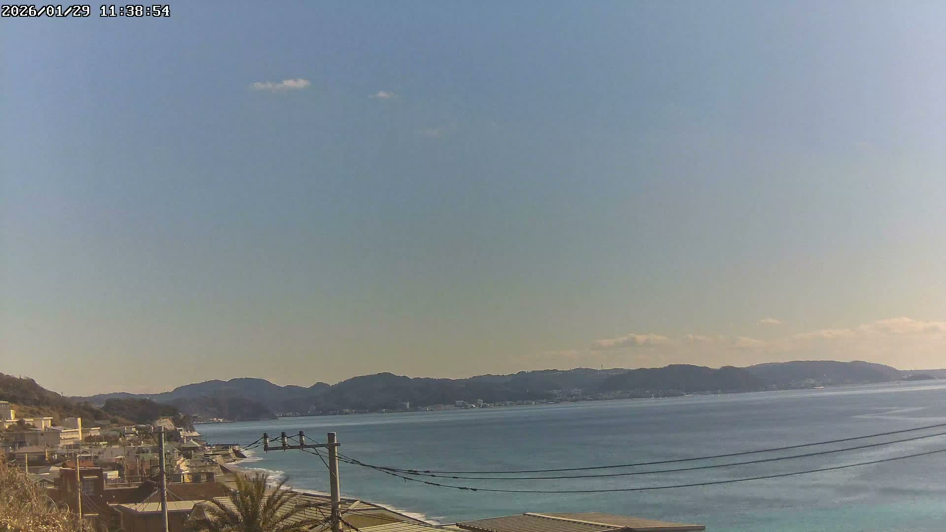 Kanagawa, Kamakura, Shichirigahama Neighborhood  towards Southeast View ( 神奈川・鎌倉・七里ヶ浜地区 南東方面 ) Live Cam -2 Chome, Shichirigahama, Kamakura, Kanagawa, Kanto, Honshu, Japan 