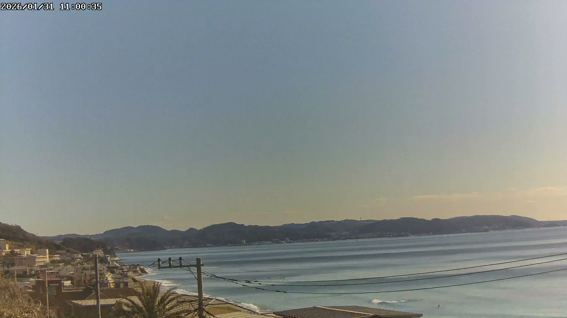 Kanagawa, Kamakura, Shichirigahama Neighborhood  towards Southeast View ( 神奈川・鎌倉・七里ヶ浜地区 南東方面 ) Live Cam -2 Chome, Shichirigahama, Kamakura, Kanagawa, Kanto, Honshu, Japan 