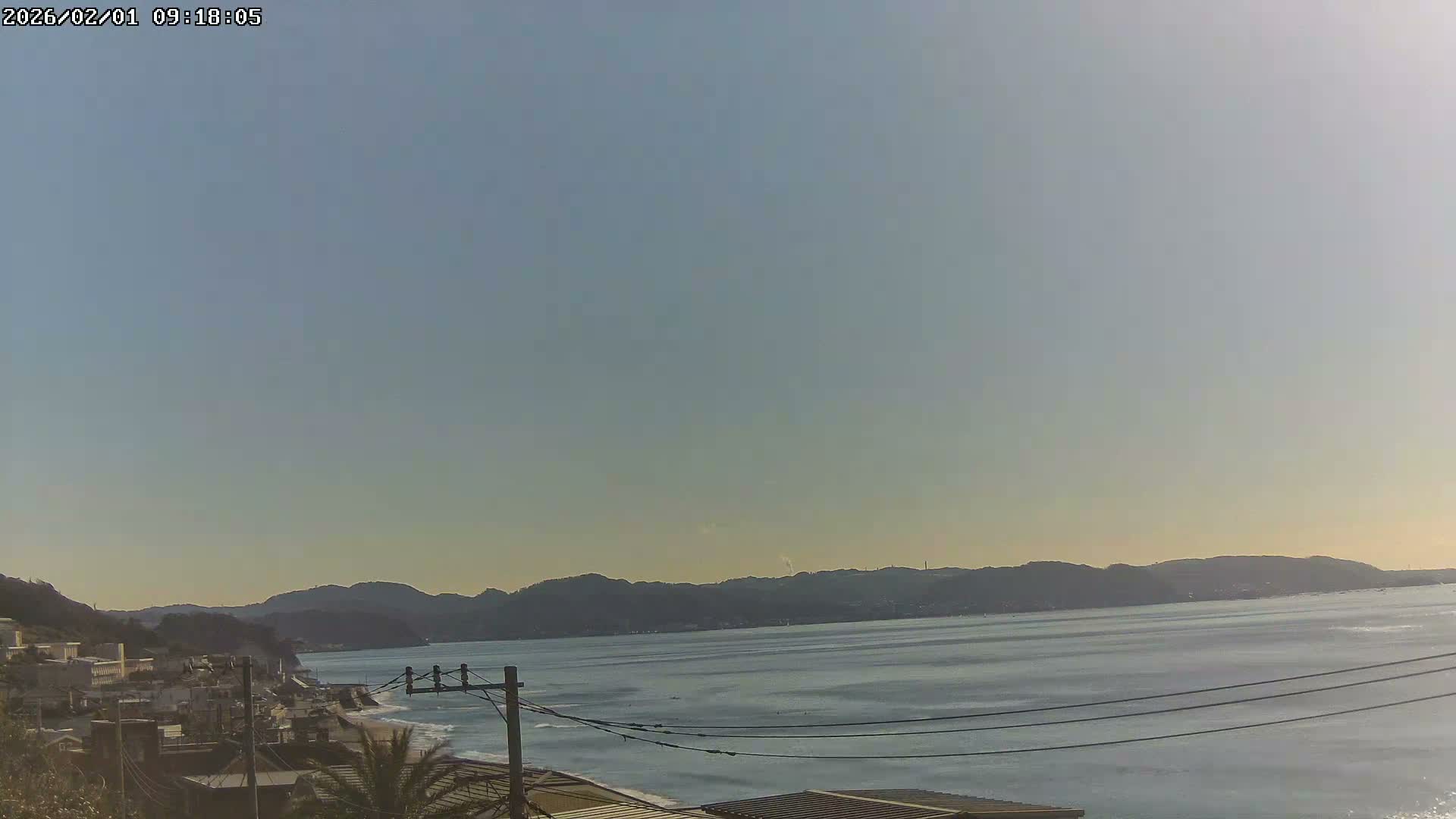 Kanagawa, Kamakura, Shichirigahama Neighborhood  towards Southeast View ( 神奈川・鎌倉・七里ヶ浜地区 南東方面 ) Live Cam -2 Chome, Shichirigahama, Kamakura, Kanagawa, Kanto, Honshu, Japan 
