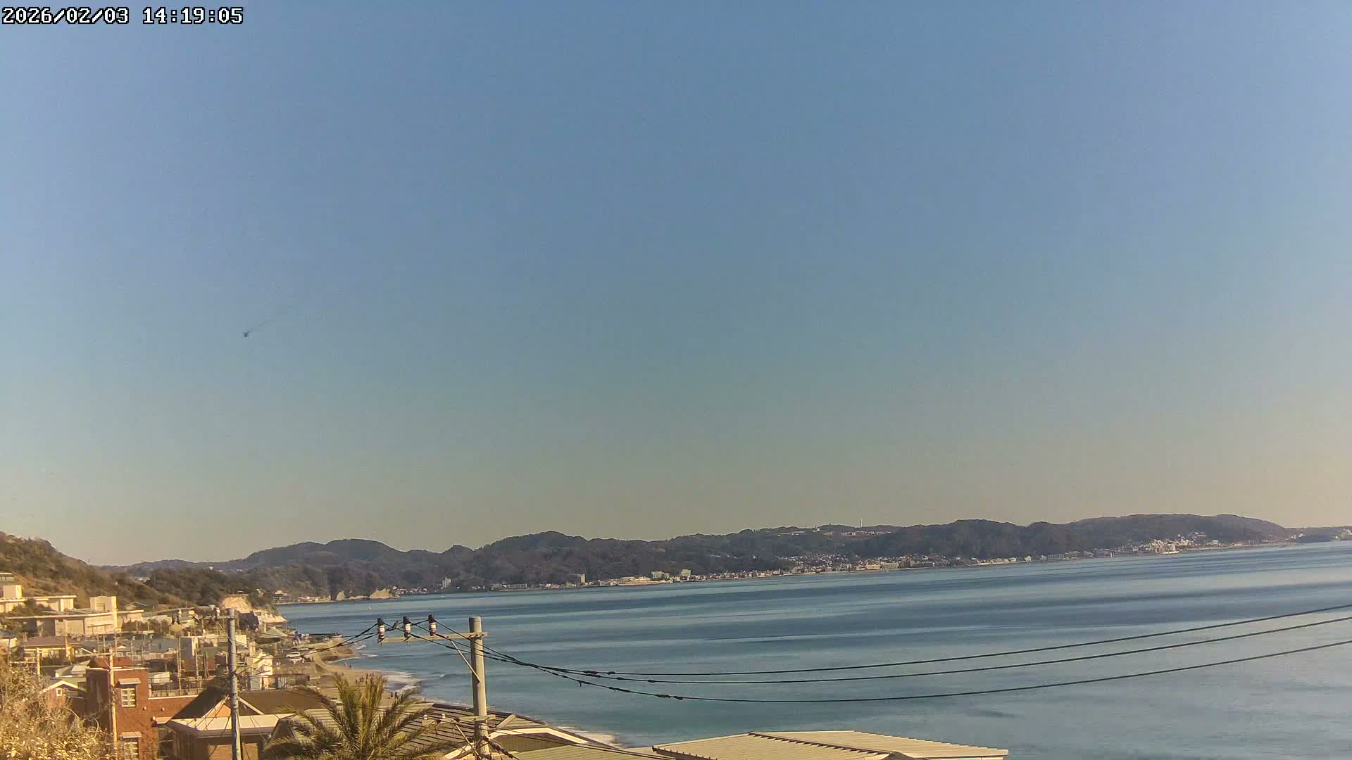 Kanagawa, Kamakura, Shichirigahama Neighborhood  towards Southeast View ( 神奈川・鎌倉・七里ヶ浜地区 南東方面 ) Live Cam -2 Chome, Shichirigahama, Kamakura, Kanagawa, Kanto, Honshu, Japan 