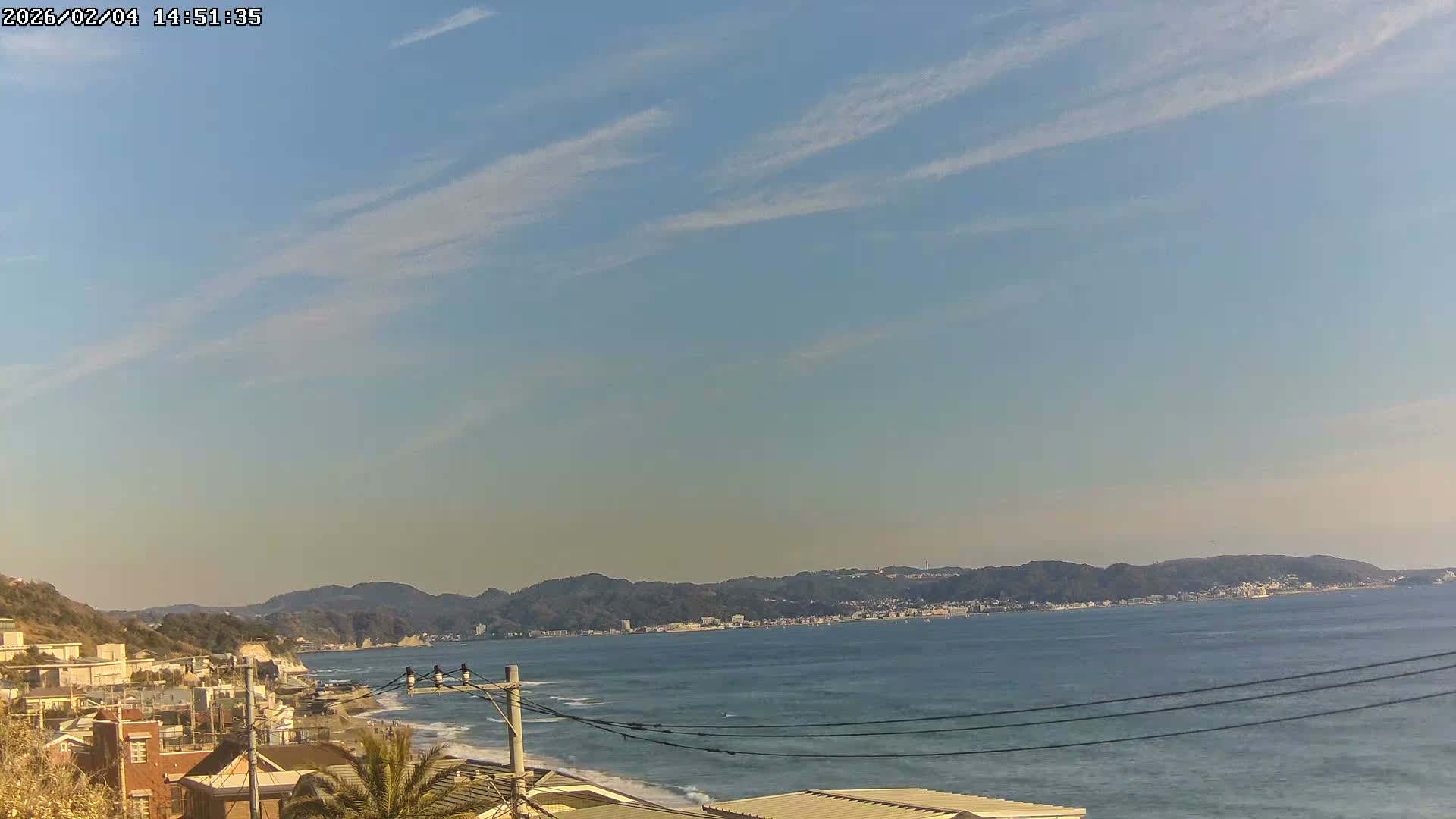 Kanagawa, Kamakura, Shichirigahama Neighborhood  towards Southeast View ( 神奈川・鎌倉・七里ヶ浜地区 南東方面 ) Live Cam -2 Chome, Shichirigahama, Kamakura, Kanagawa, Kanto, Honshu, Japan 