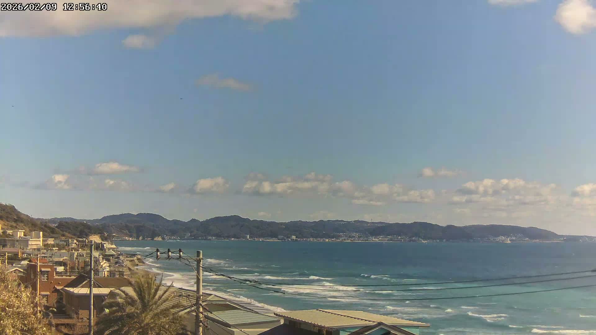 Kanagawa, Kamakura, Shichirigahama Neighborhood  towards Southeast View ( 神奈川・鎌倉・七里ヶ浜地区 南東方面 ) Live Cam -2 Chome, Shichirigahama, Kamakura, Kanagawa, Kanto, Honshu, Japan 