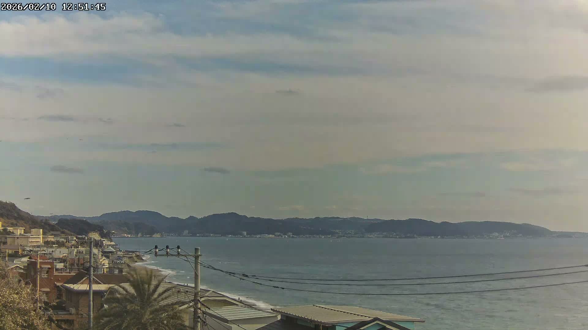 Kanagawa, Kamakura, Shichirigahama Neighborhood  towards Southeast View ( 神奈川・鎌倉・七里ヶ浜地区 南東方面 ) Live Cam -2 Chome, Shichirigahama, Kamakura, Kanagawa, Kanto, Honshu, Japan 