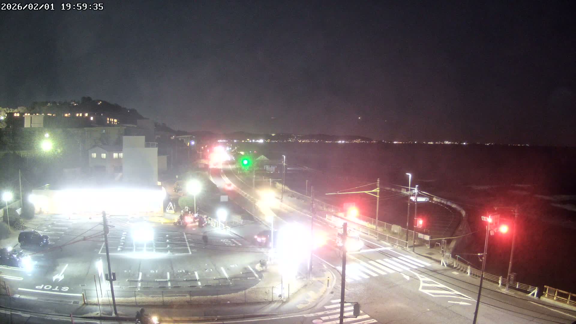 Kanagawa, Kamakura, Shichirigahama Beach Southeast  View ( 神奈川県鎌倉市七里ヶ浜海岸東南景 ) Live Cam -1 Chome, Shichirigahama, Kamakura, Kanagawa, Kanto, Honshu, Japan 