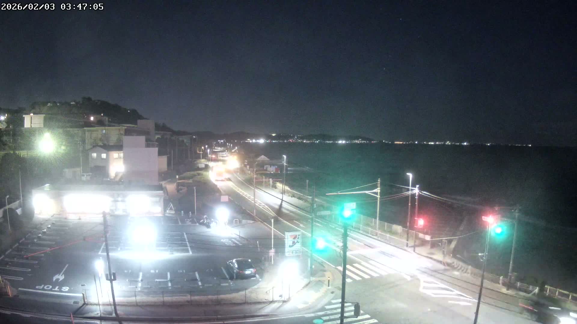 Kanagawa, Kamakura, Shichirigahama Beach Southeast  View ( 神奈川県鎌倉市七里ヶ浜海岸東南景 ) Live Cam -1 Chome, Shichirigahama, Kamakura, Kanagawa, Kanto, Honshu, Japan 