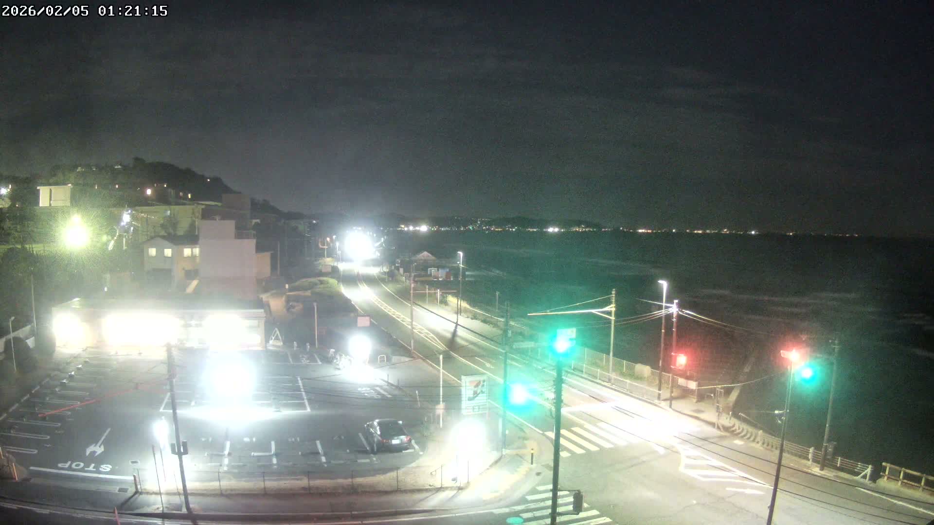 Kanagawa, Kamakura, Shichirigahama Beach Southeast  View ( 神奈川県鎌倉市七里ヶ浜海岸東南景 ) Live Cam -1 Chome, Shichirigahama, Kamakura, Kanagawa, Kanto, Honshu, Japan 
