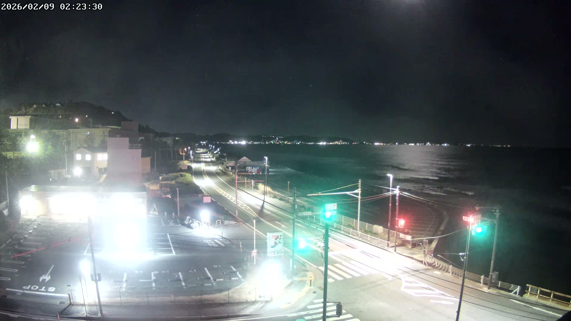 Kanagawa, Kamakura, Shichirigahama Beach Southeast  View ( 神奈川県鎌倉市七里ヶ浜海岸東南景 ) Live Cam -1 Chome, Shichirigahama, Kamakura, Kanagawa, Kanto, Honshu, Japan 