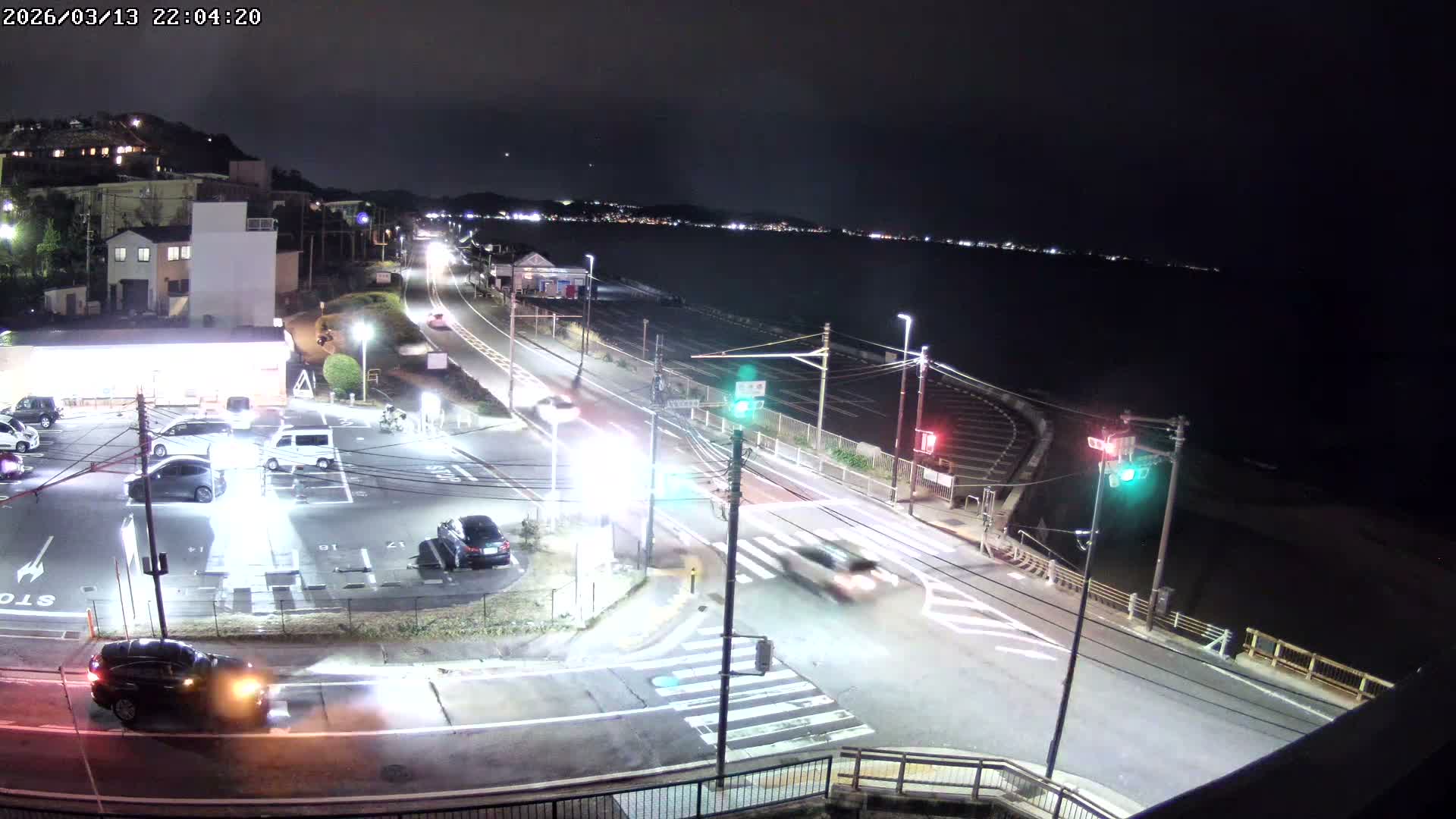 Kanagawa, Kamakura, Shichirigahama Beach Southeast  View ( 神奈川県鎌倉市七里ヶ浜海岸東南景 ) Live Cam -1 Chome, Shichirigahama, Kamakura, Kanagawa, Kanto, Honshu, Japan 