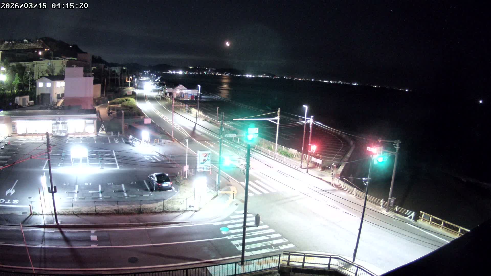 Kanagawa, Kamakura, Shichirigahama Beach Southeast  View ( 神奈川県鎌倉市七里ヶ浜海岸東南景 ) Live Cam -1 Chome, Shichirigahama, Kamakura, Kanagawa, Kanto, Honshu, Japan 