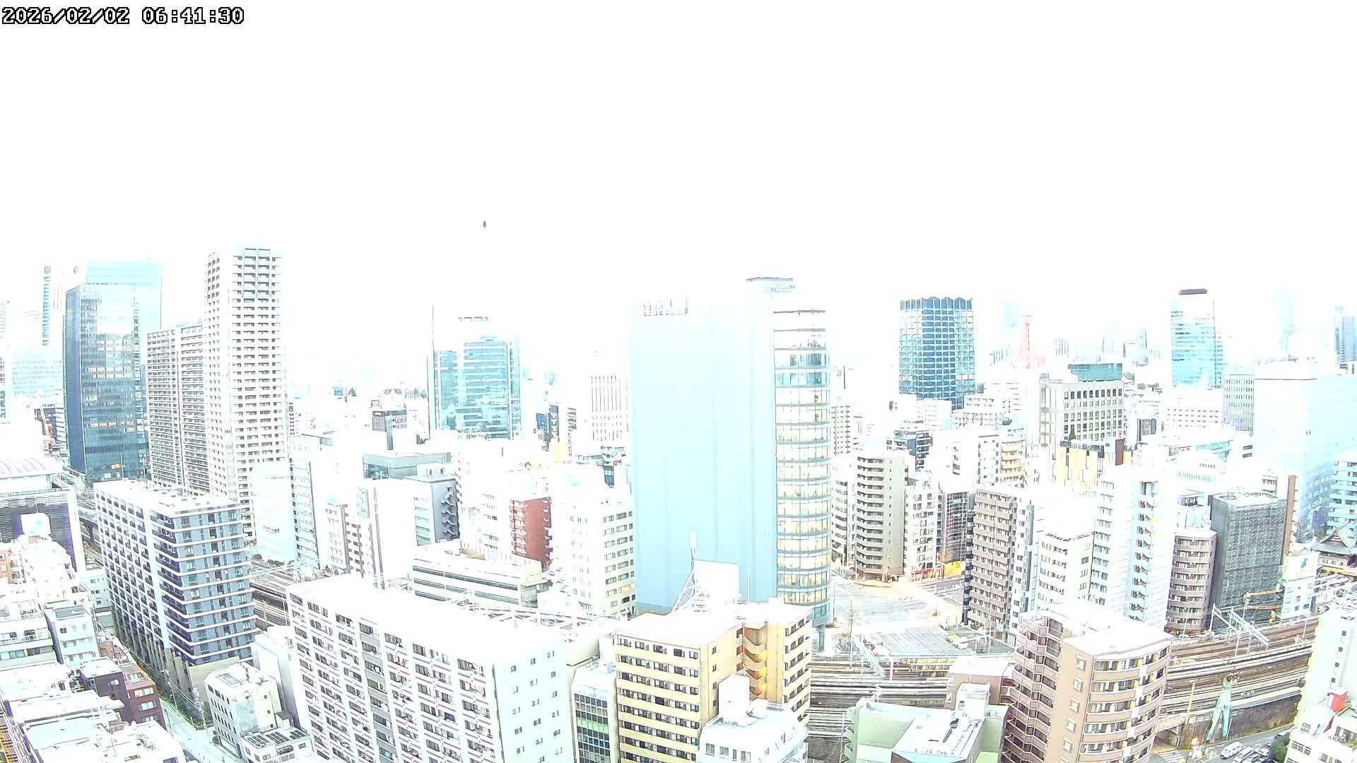 Tokyo, Minato Downtown & Skycrapers View from Shibaura ( 東京、港区、高層ビル群、芝浦からの眺め ) Live Cam - 1 Chome, Shibaura, Minato-ku, Tokyo, Kanto, Honshu, Japan