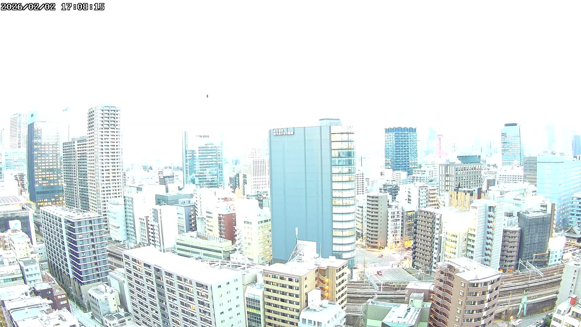 Tokyo, Minato Downtown & Skycrapers View from Shibaura ( 東京、港区、高層ビル群、芝浦からの眺め ) Live Cam - 1 Chome, Shibaura, Minato-ku, Tokyo, Kanto, Honshu, Japan