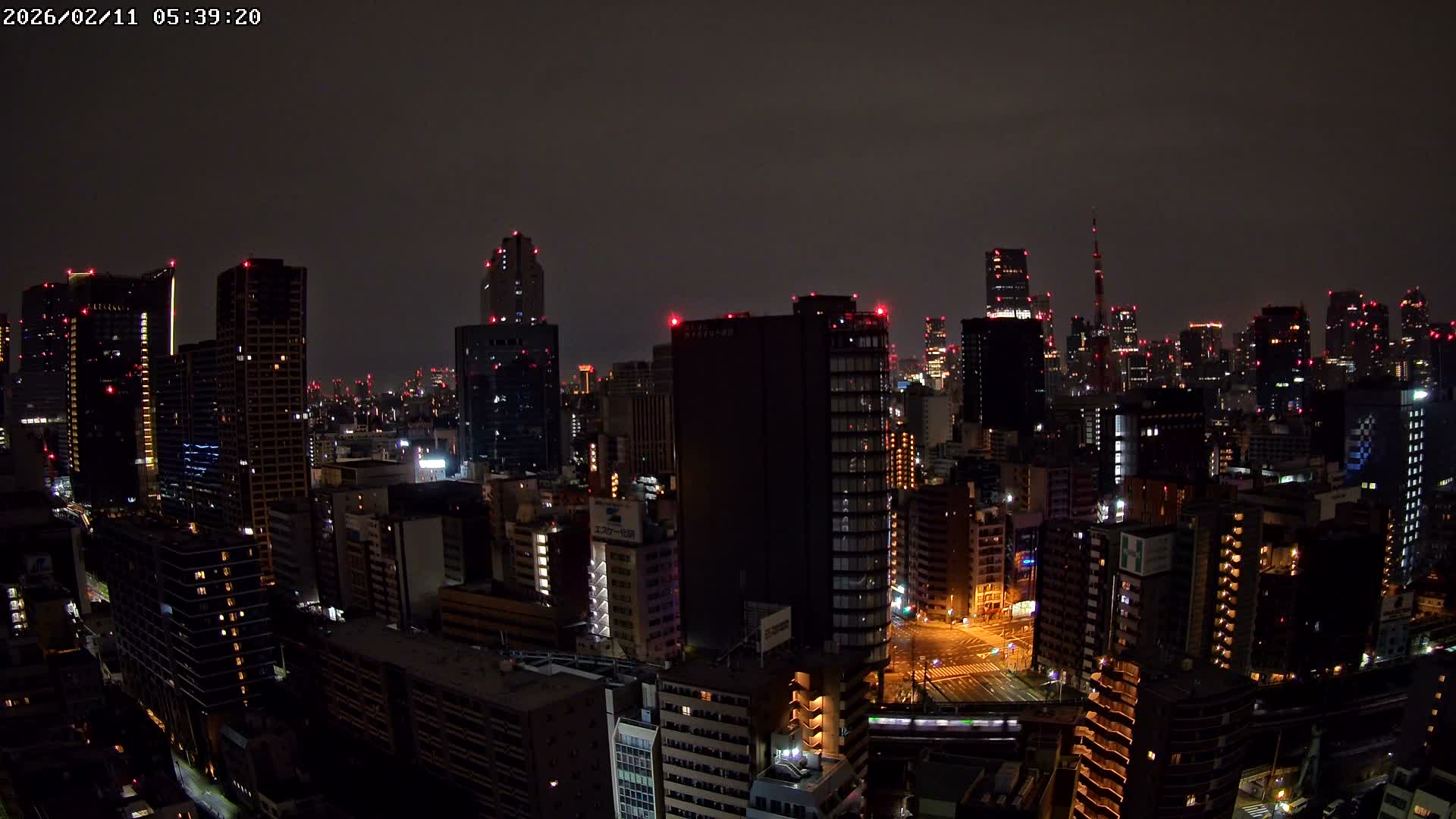 Tokyo, Minato Downtown & Skycrapers View from Shibaura ( 東京、港区、高層ビル群、芝浦からの眺め ) Live Cam - 1 Chome, Shibaura, Minato-ku, Tokyo, Kanto, Honshu, Japan