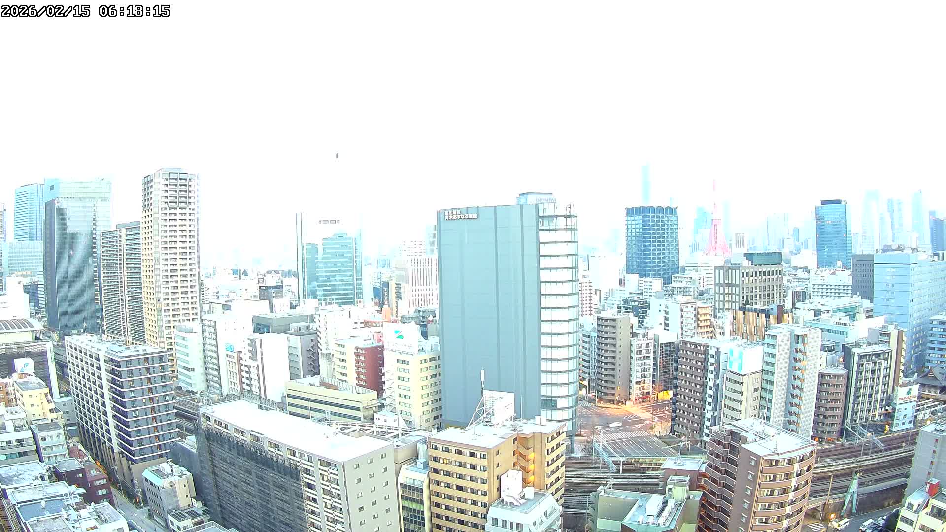 Tokyo, Minato Downtown & Skycrapers View from Shibaura ( 東京、港区、高層ビル群、芝浦からの眺め ) Live Cam - 1 Chome, Shibaura, Minato-ku, Tokyo, Kanto, Honshu, Japan