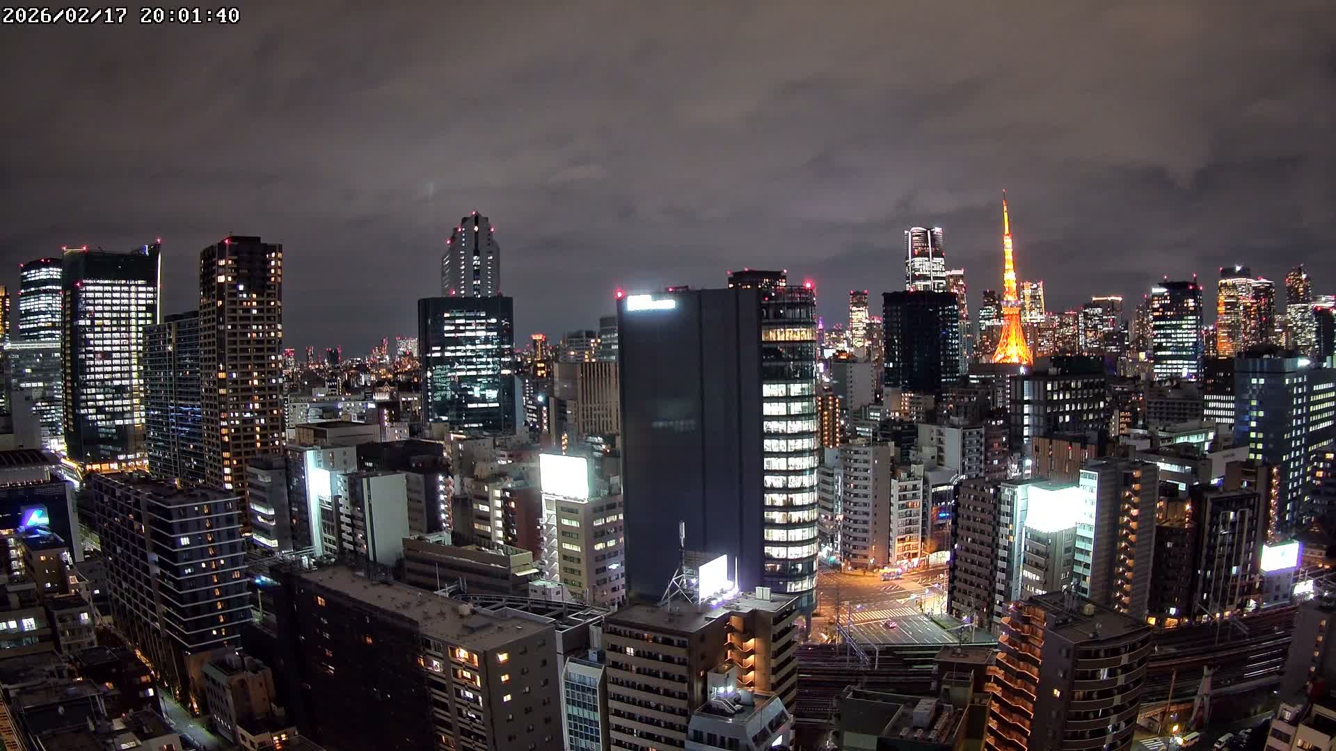 Tokyo, Minato Downtown & Skycrapers View from Shibaura ( 東京、港区、高層ビル群、芝浦からの眺め ) Live Cam - 1 Chome, Shibaura, Minato-ku, Tokyo, Kanto, Honshu, Japan