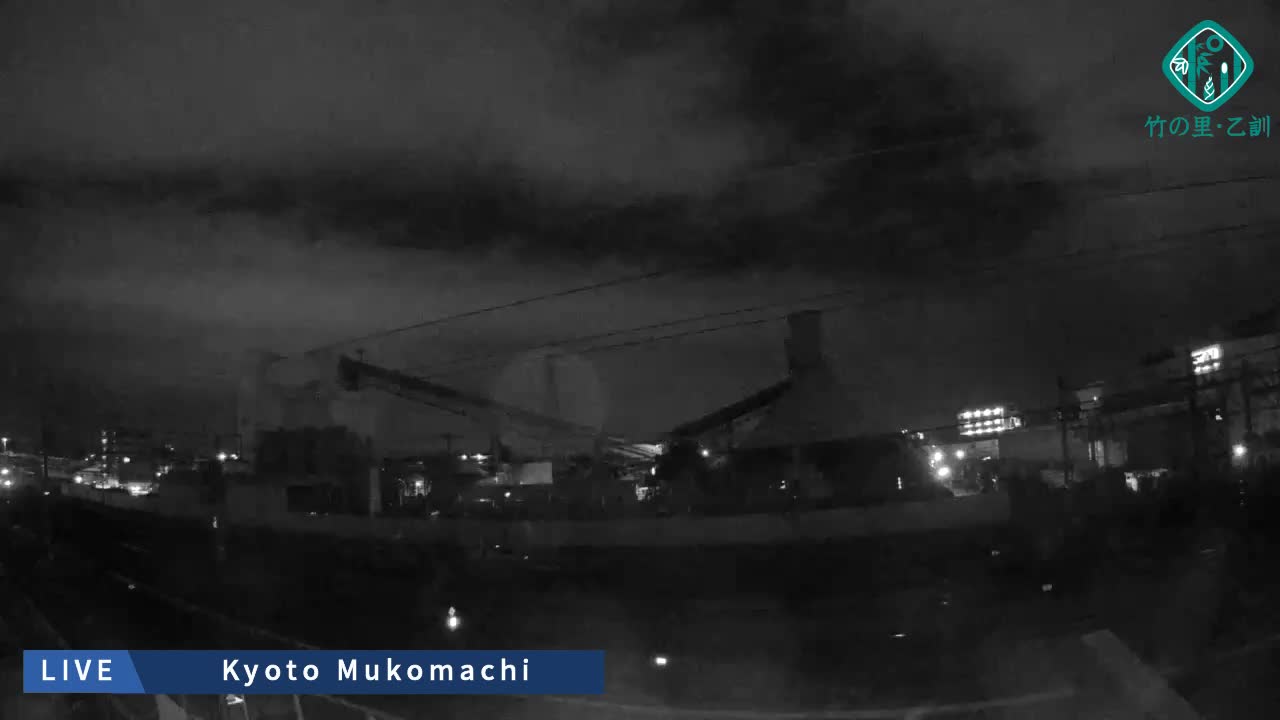 Kyoto, Muko ,JR Kyoto-Mukomashi Railway Crossing & Kuzenakakuzecho, Minami Industrial Zone ( 京都府・向日市・JR京都向日市鉄道道路・久前仲世町・南工業地帯 ) Live Cam  - Uryu, Teradocho, Muko, Kyoto, Kyōto, Kansai, Japan
