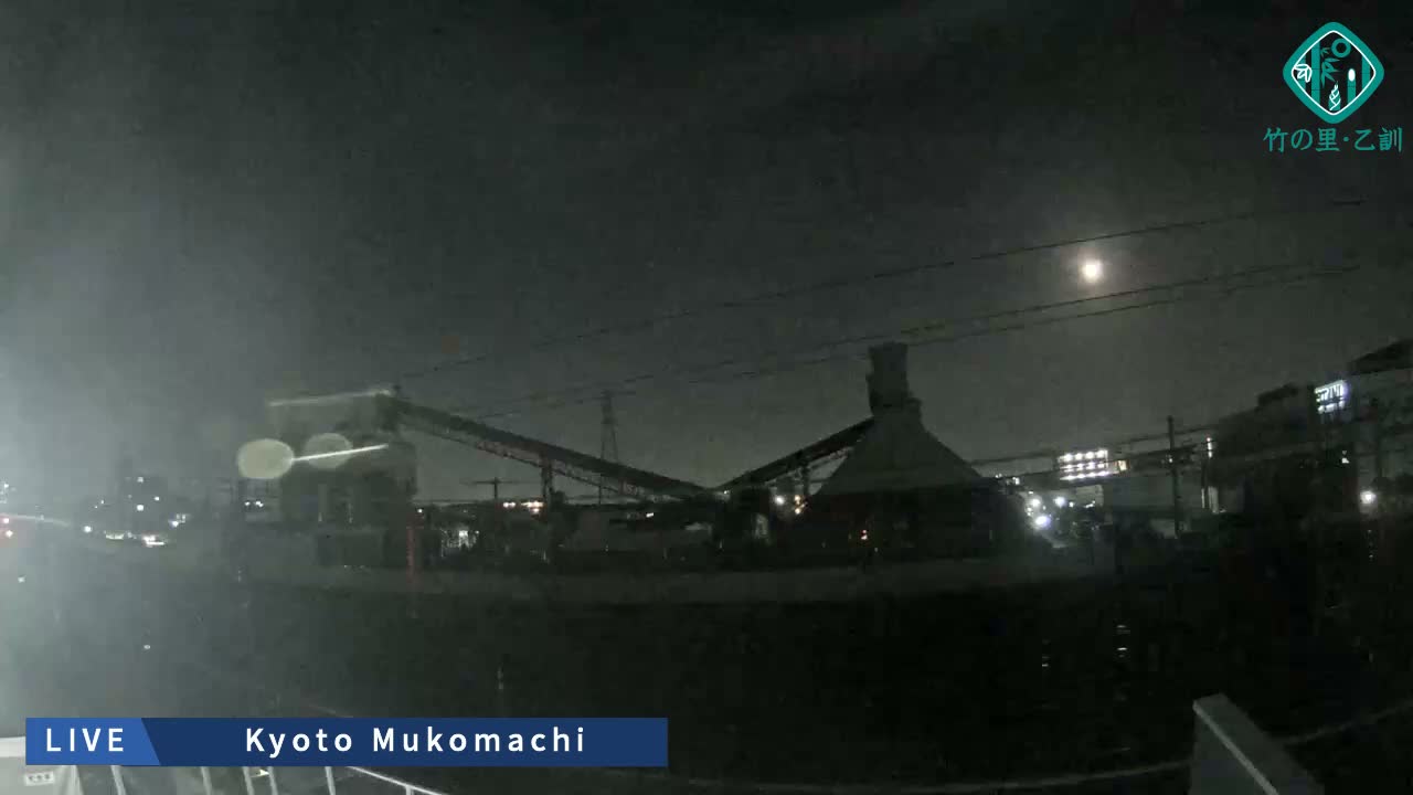Kyoto, Muko ,JR Kyoto-Mukomashi Railway Crossing & Kuzenakakuzecho, Minami Industrial Zone ( 京都府・向日市・JR京都向日市鉄道道路・久前仲世町・南工業地帯 ) Live Cam  - Uryu, Teradocho, Muko, Kyoto, Kyōto, Kansai, Japan