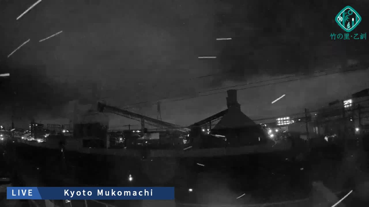 Kyoto, Muko ,JR Kyoto-Mukomashi Railway Crossing & Kuzenakakuzecho, Minami Industrial Zone ( 京都府・向日市・JR京都向日市鉄道道路・久前仲世町・南工業地帯 ) Live Cam  - Uryu, Teradocho, Muko, Kyoto, Kyōto, Kansai, Japan