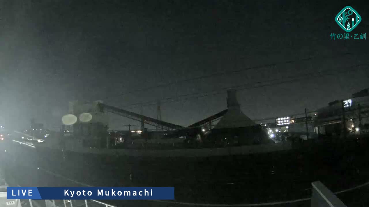 Kyoto, Muko ,JR Kyoto-Mukomashi Railway Crossing & Kuzenakakuzecho, Minami Industrial Zone ( 京都府・向日市・JR京都向日市鉄道道路・久前仲世町・南工業地帯 ) Live Cam  - Uryu, Teradocho, Muko, Kyoto, Kyōto, Kansai, Japan