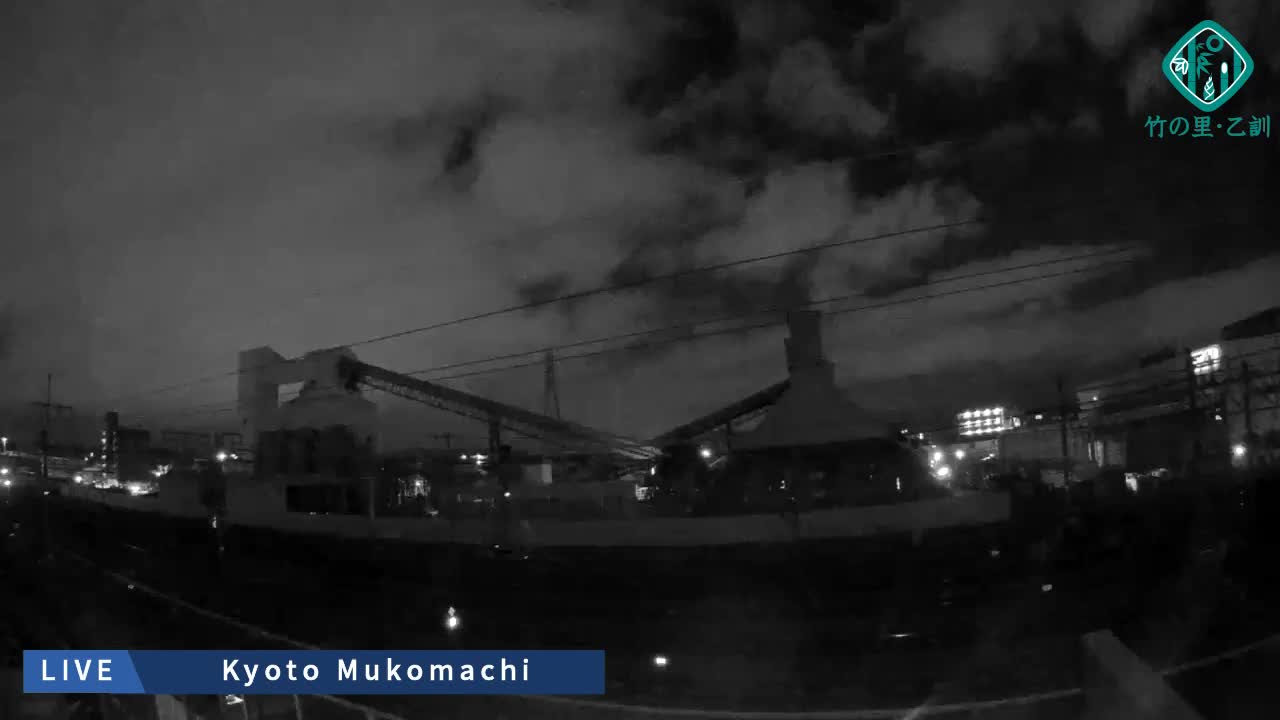 Kyoto, Muko ,JR Kyoto-Mukomashi Railway Crossing & Kuzenakakuzecho, Minami Industrial Zone ( 京都府・向日市・JR京都向日市鉄道道路・久前仲世町・南工業地帯 ) Live Cam  - Uryu, Teradocho, Muko, Kyoto, Kyōto, Kansai, Japan