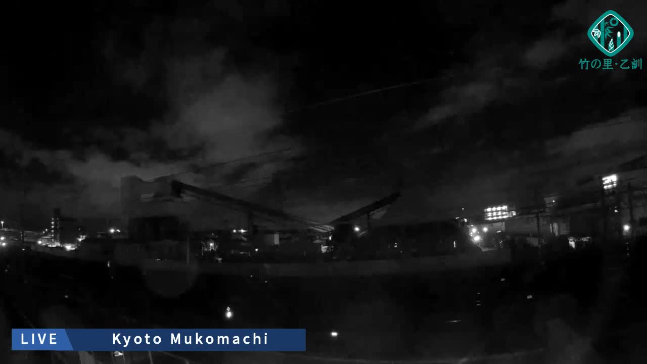 Kyoto, Muko ,JR Kyoto-Mukomashi Railway Crossing & Kuzenakakuzecho, Minami Industrial Zone ( 京都府・向日市・JR京都向日市鉄道道路・久前仲世町・南工業地帯 ) Live Cam  - Uryu, Teradocho, Muko, Kyoto, Kyōto, Kansai, Japan