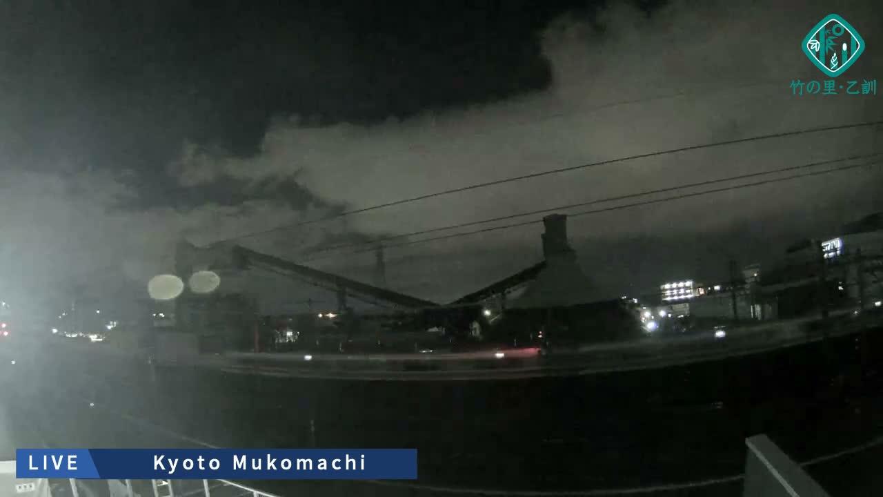 Kyoto, Muko ,JR Kyoto-Mukomashi Railway Crossing & Kuzenakakuzecho, Minami Industrial Zone ( 京都府・向日市・JR京都向日市鉄道道路・久前仲世町・南工業地帯 ) Live Cam  - Uryu, Teradocho, Muko, Kyoto, Kyōto, Kansai, Japan