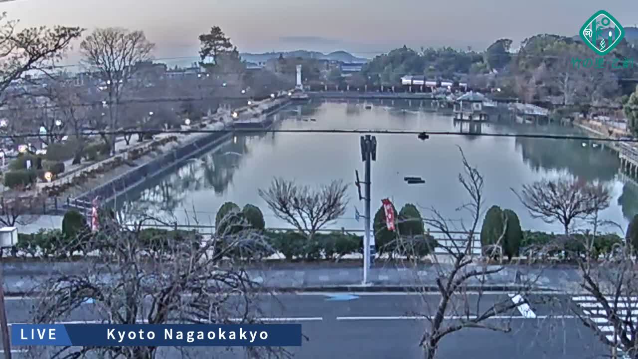 Kyoto, Nagaokakyo Hachijogaike Pond & Nagaoka Tenmangu Shrine Garden ( 京都、長岡京市の八条ヶ池と長岡天満宮庭園 ) Live Cam - 4 Chome, Tenjin, Nagaokakyo, Kyoto, Kyōto, Kansai, Japan