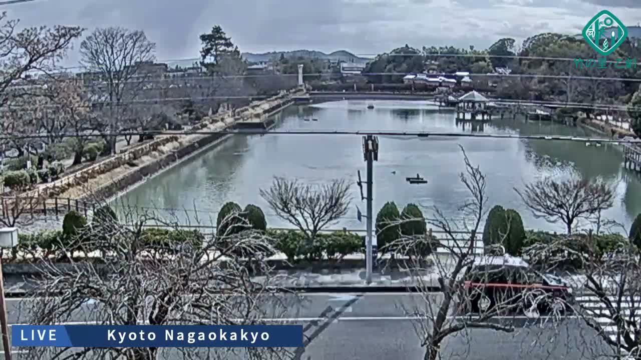 Kyoto, Nagaokakyo Hachijogaike Pond & Nagaoka Tenmangu Shrine Garden ( 京都、長岡京市の八条ヶ池と長岡天満宮庭園 ) Live Cam - 4 Chome, Tenjin, Nagaokakyo, Kyoto, Kyōto, Kansai, Japan