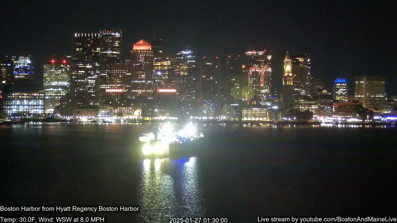 Boston Harbor, Massachusetts,  Live Cam - Boston