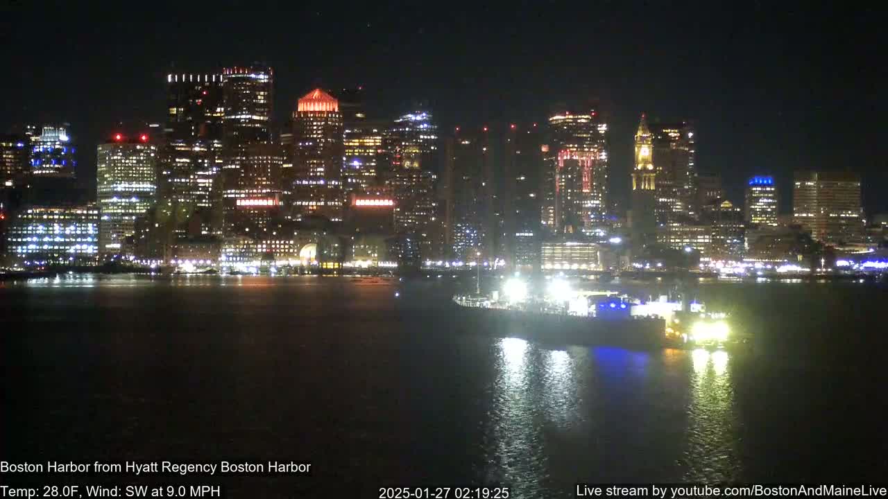 Boston Harbor, Massachusetts,  Live Cam - Boston