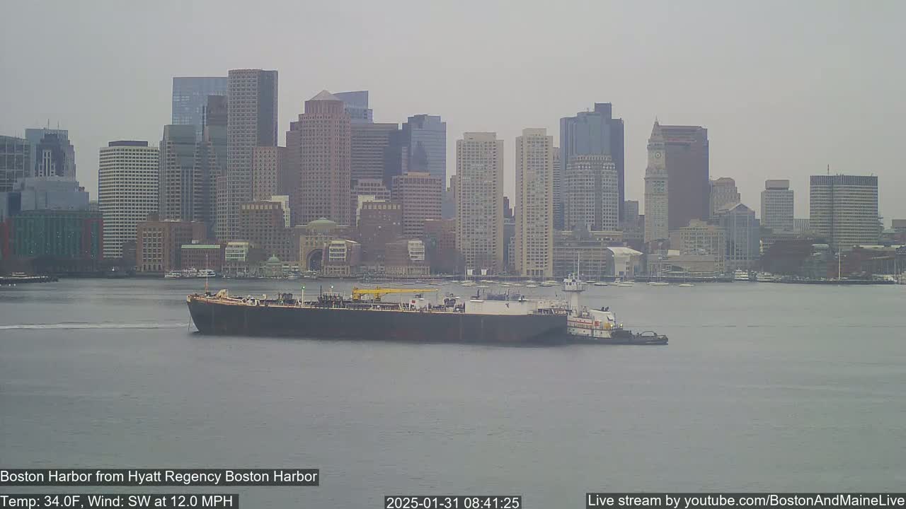 Boston Harbor, Massachusetts,  Live Cam - Boston