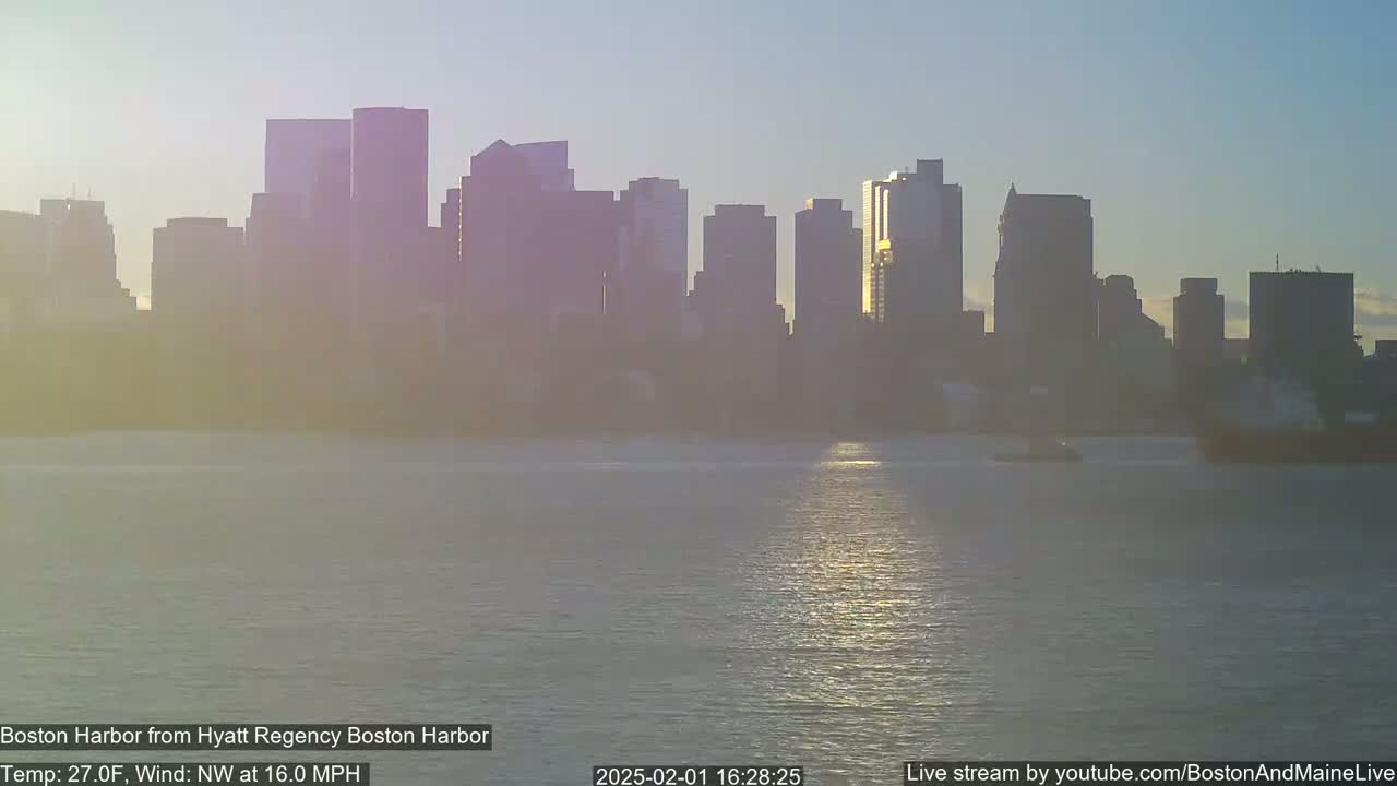 Boston Harbor, Massachusetts,  Live Cam - Boston