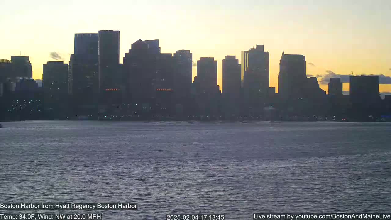 Boston Harbor, Massachusetts,  Live Cam - Boston