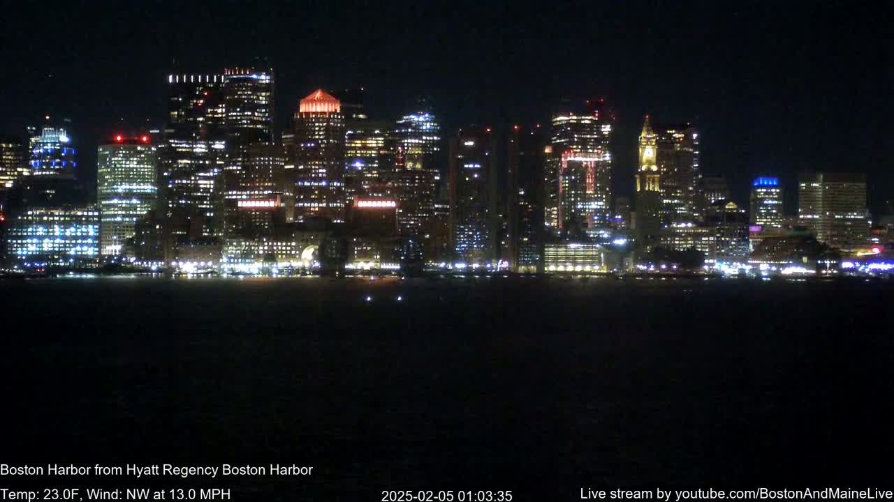 Boston Harbor, Massachusetts,  Live Cam - Boston