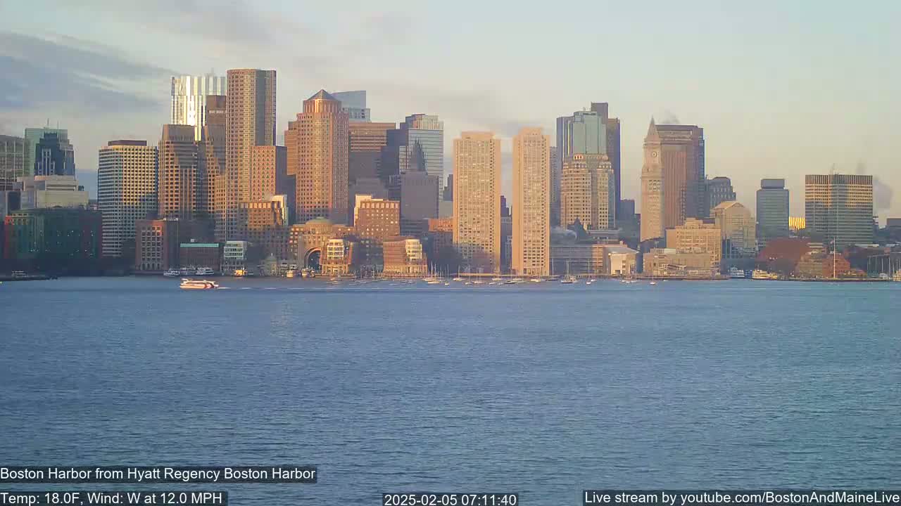 Boston Harbor, Massachusetts,  Live Cam - Boston