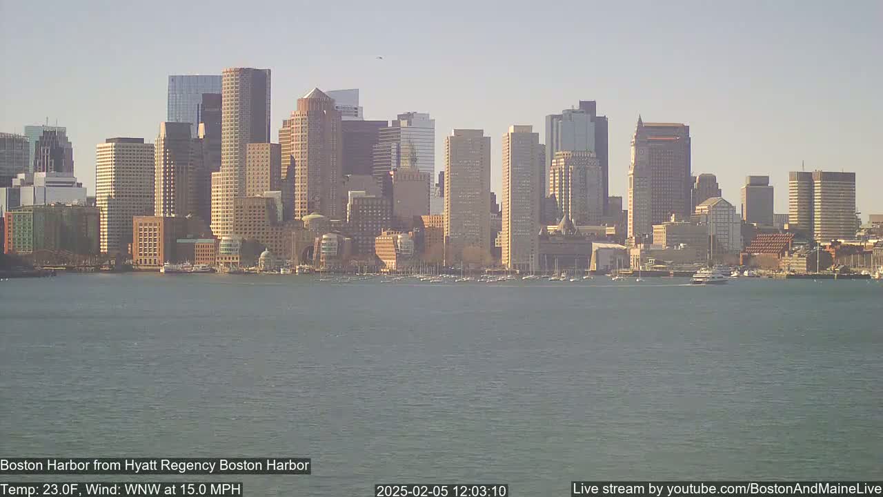Boston Harbor, Massachusetts,  Live Cam - Boston
