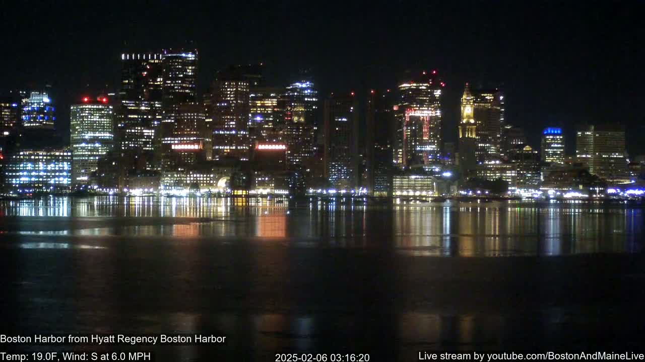 Boston Harbor, Massachusetts,  Live Cam - Boston