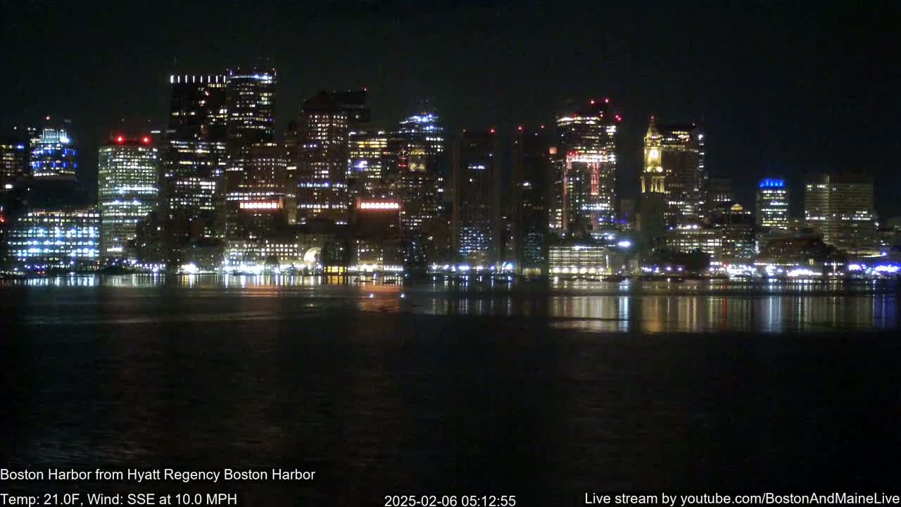 Boston Harbor, Massachusetts,  Live Cam - Boston