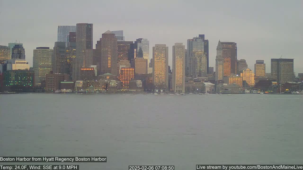Boston Harbor, Massachusetts,  Live Cam - Boston
