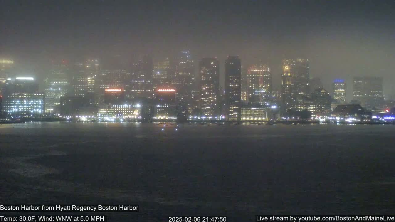 Boston Harbor, Massachusetts,  Live Cam - Boston