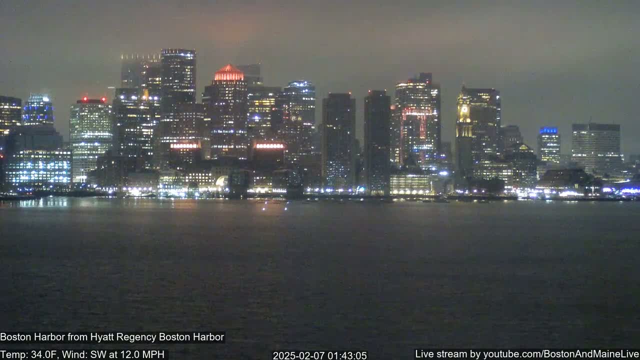 Boston Harbor, Massachusetts,  Live Cam - Boston
