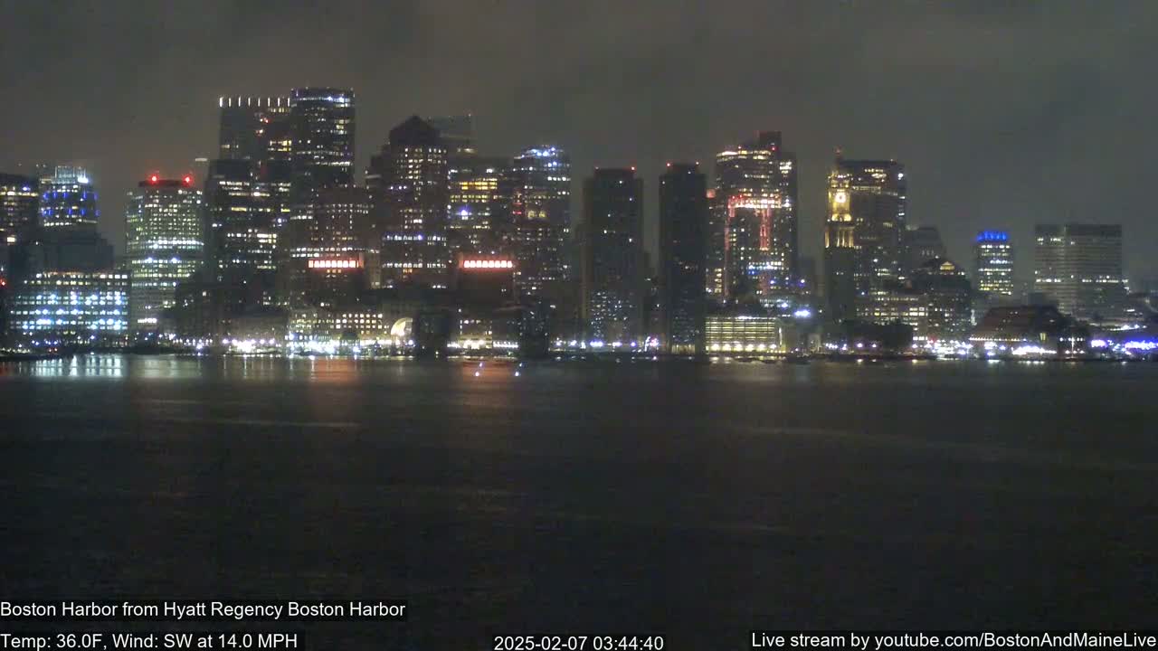Boston Harbor, Massachusetts,  Live Cam - Boston