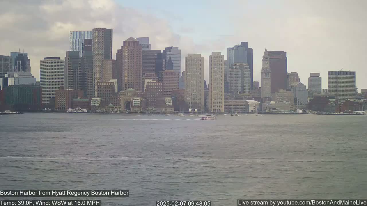 Boston Harbor, Massachusetts,  Live Cam - Boston