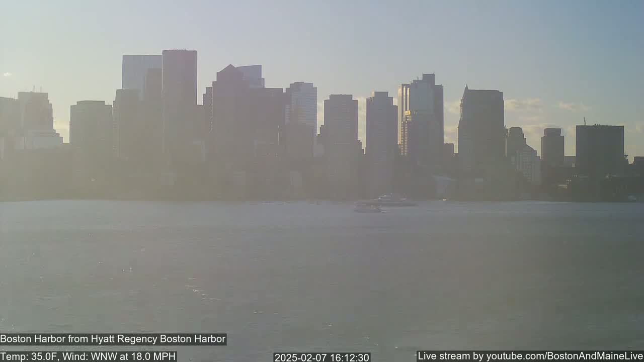Boston Harbor, Massachusetts,  Live Cam - Boston