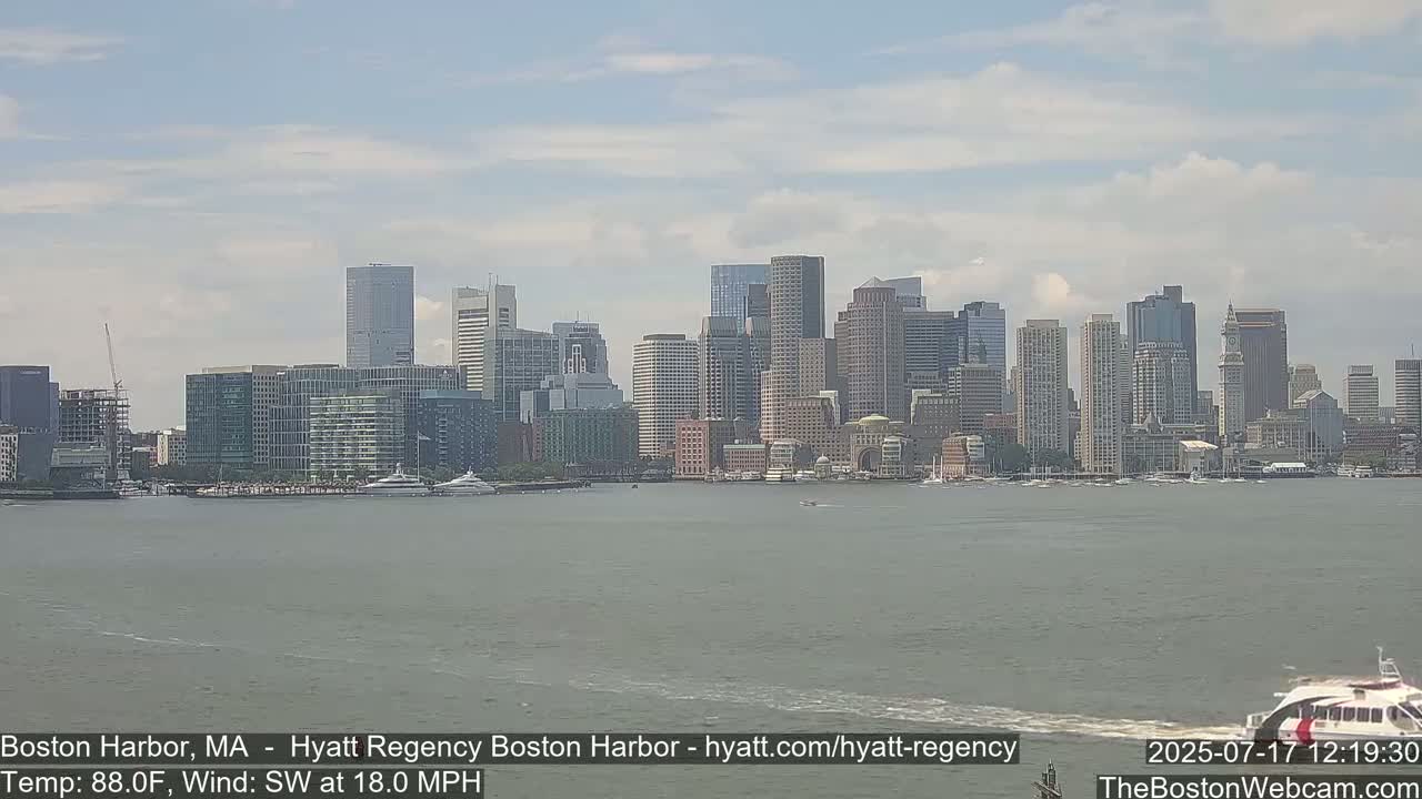 Boston Harbor, Massachusetts  Live Cam - Boston, Massachusetts, USA